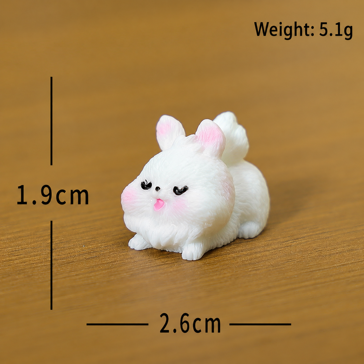 Objella - Fluffy-Tail Rabbit Miniature Ornament