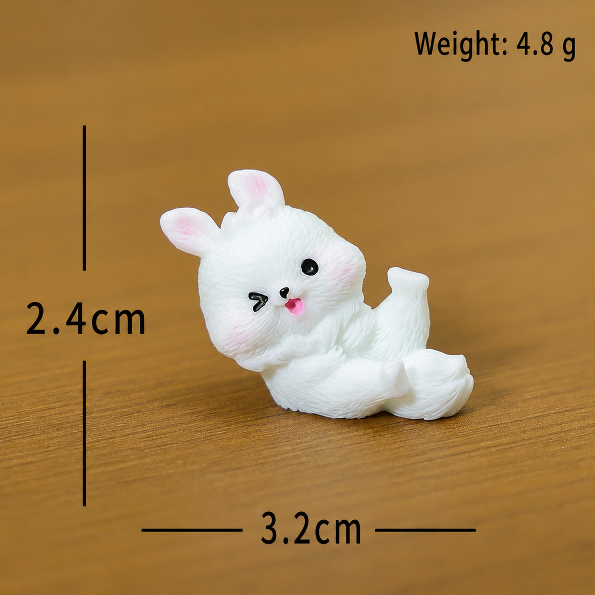 Objella - Fluffy-Tail Rabbit Miniature Ornament