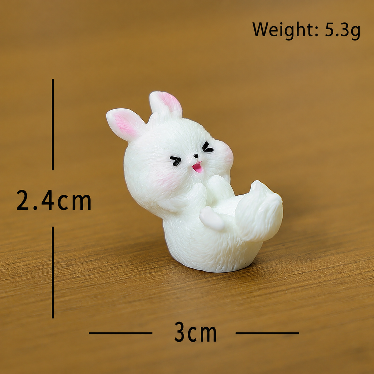 Objella - Fluffy-Tail Rabbit Miniature Ornament