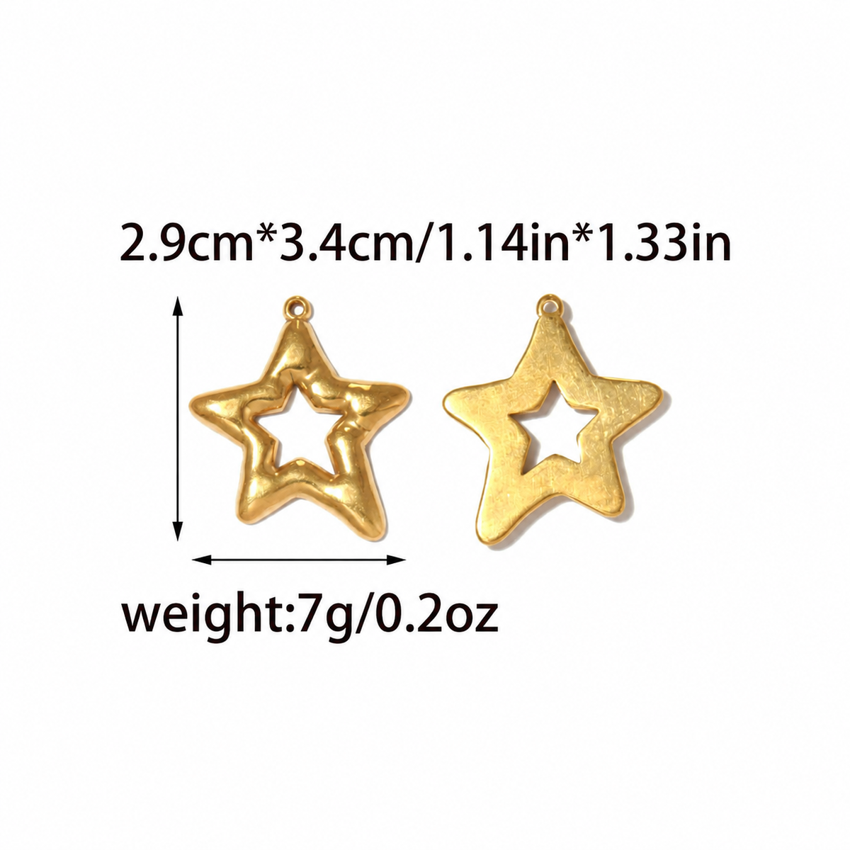 Elvane - Puffy Star and Scallop Shell Pendant Only