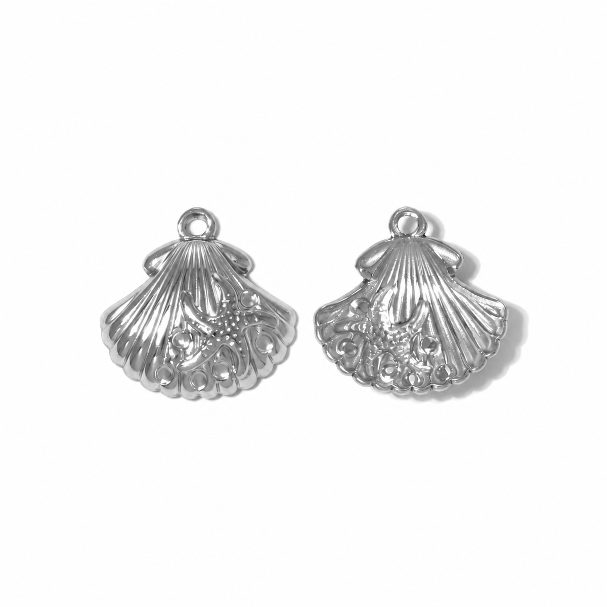 Elvane - Puffy Star and Scallop Shell Pendant Only