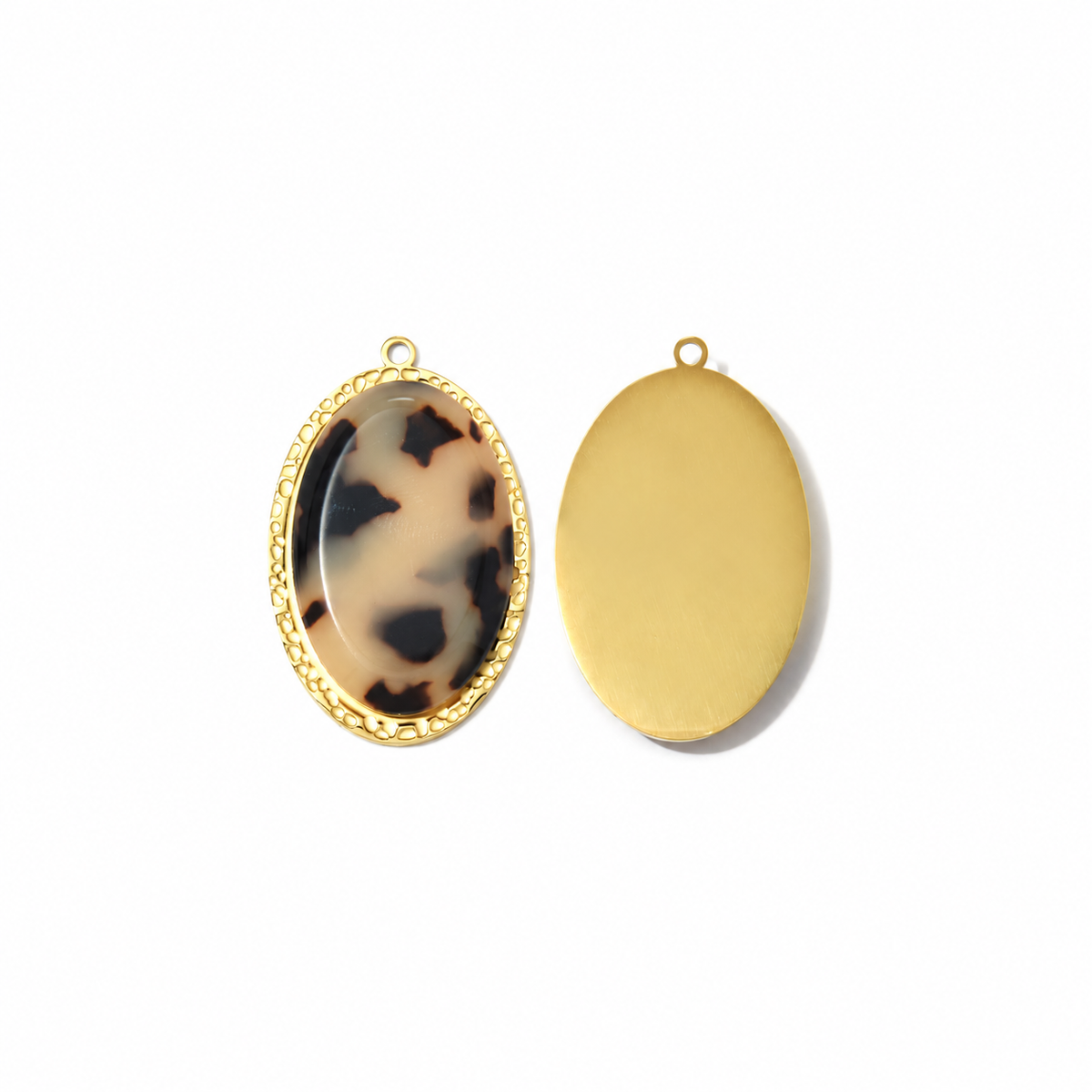 Elvane - Tortoiseshell and Puffed Shape Pendant Only