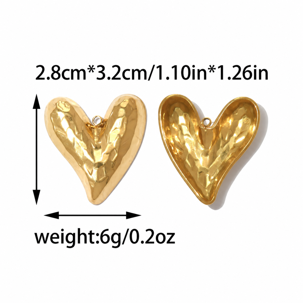 Elvane - Hammered Sunburst Heart Spiral Pendant Only