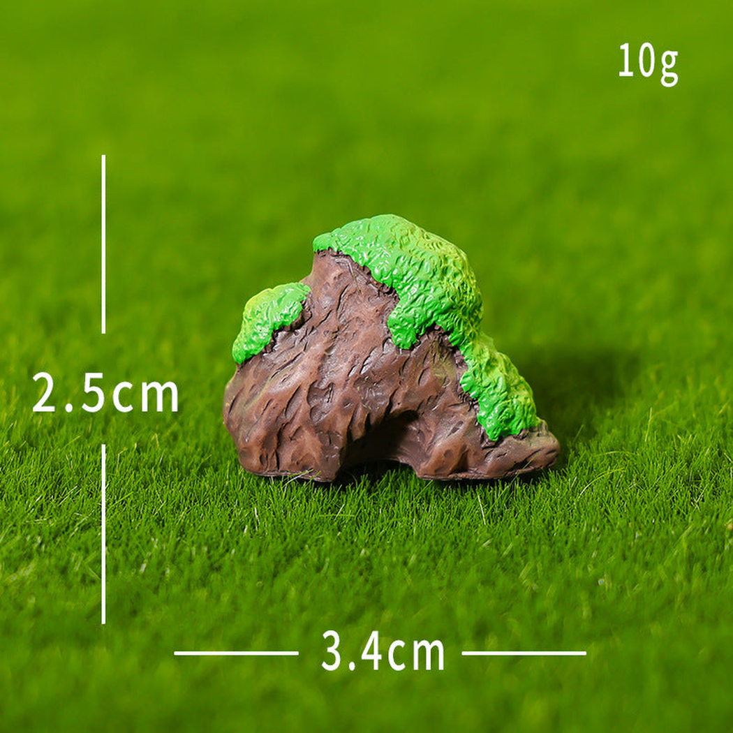 Objella - Mossy Stump Stone Miniature Ornament