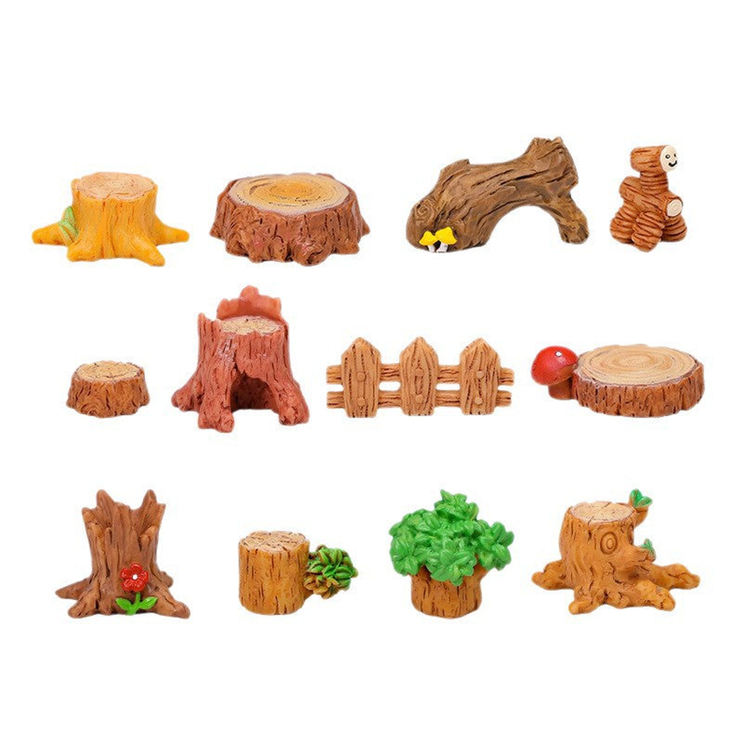 Objella - Woodland Stump Furniture Miniature Ornament