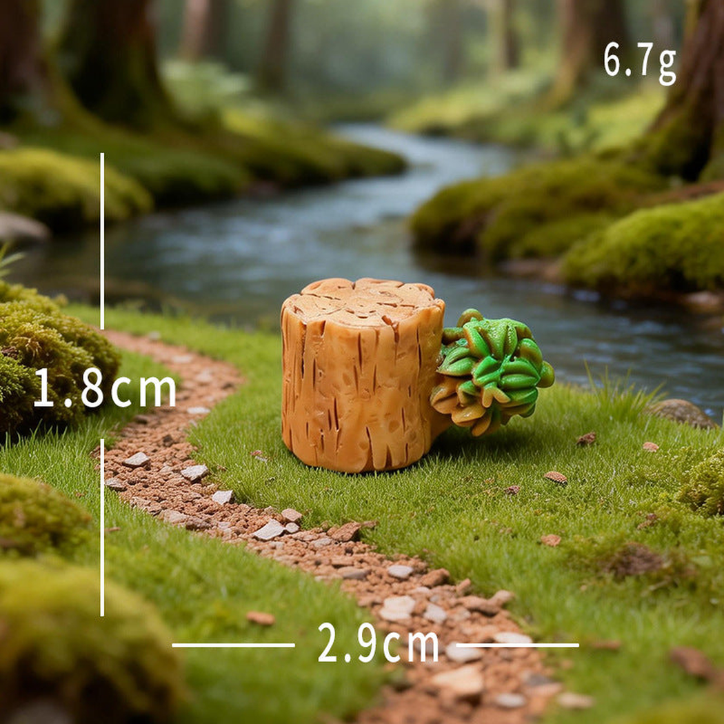 Objella - Woodland Stump Furniture Miniature Ornament