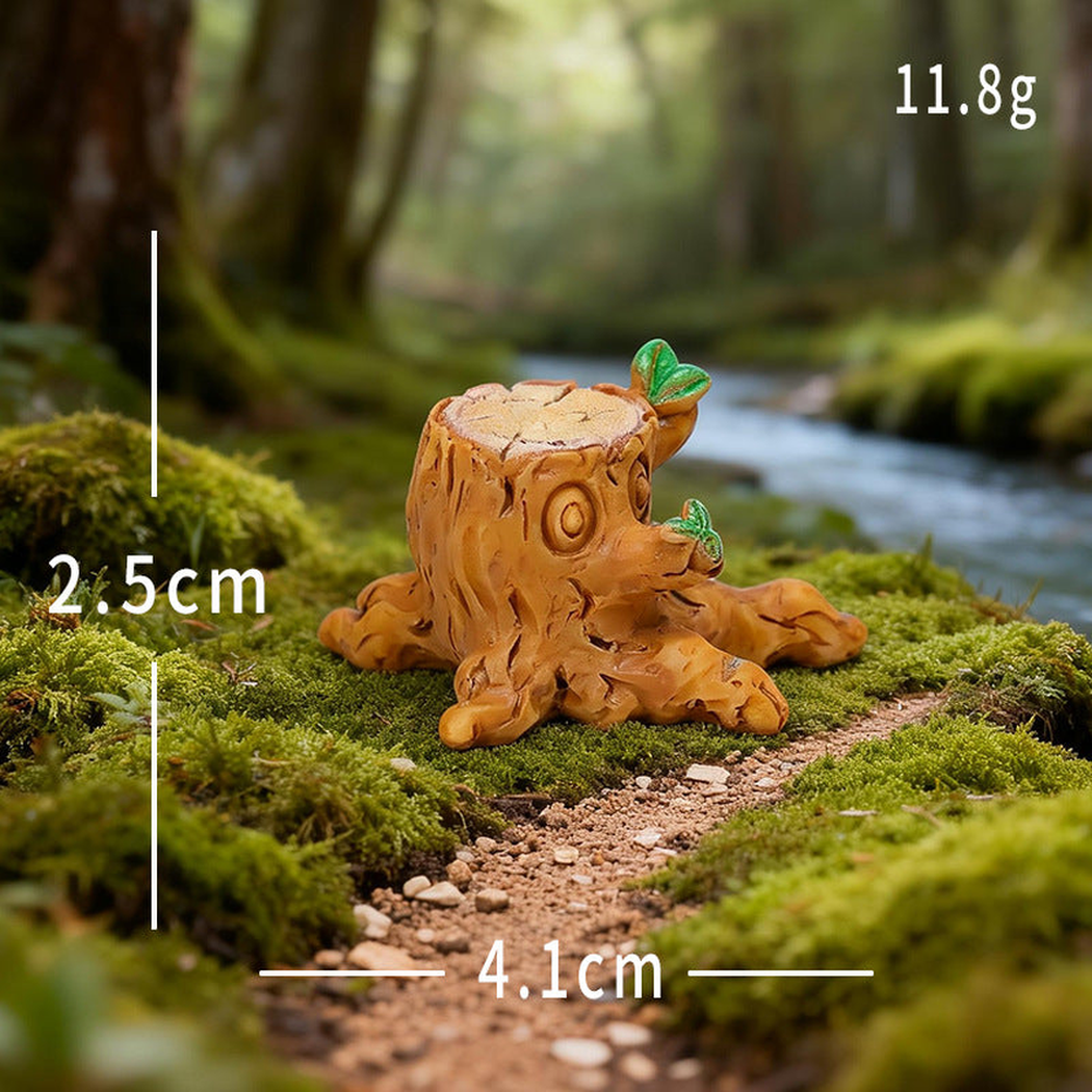 Objella - Woodland Stump Furniture Miniature Ornament