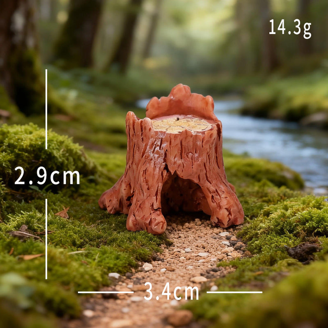 Objella - Woodland Stump Furniture Miniature Ornament
