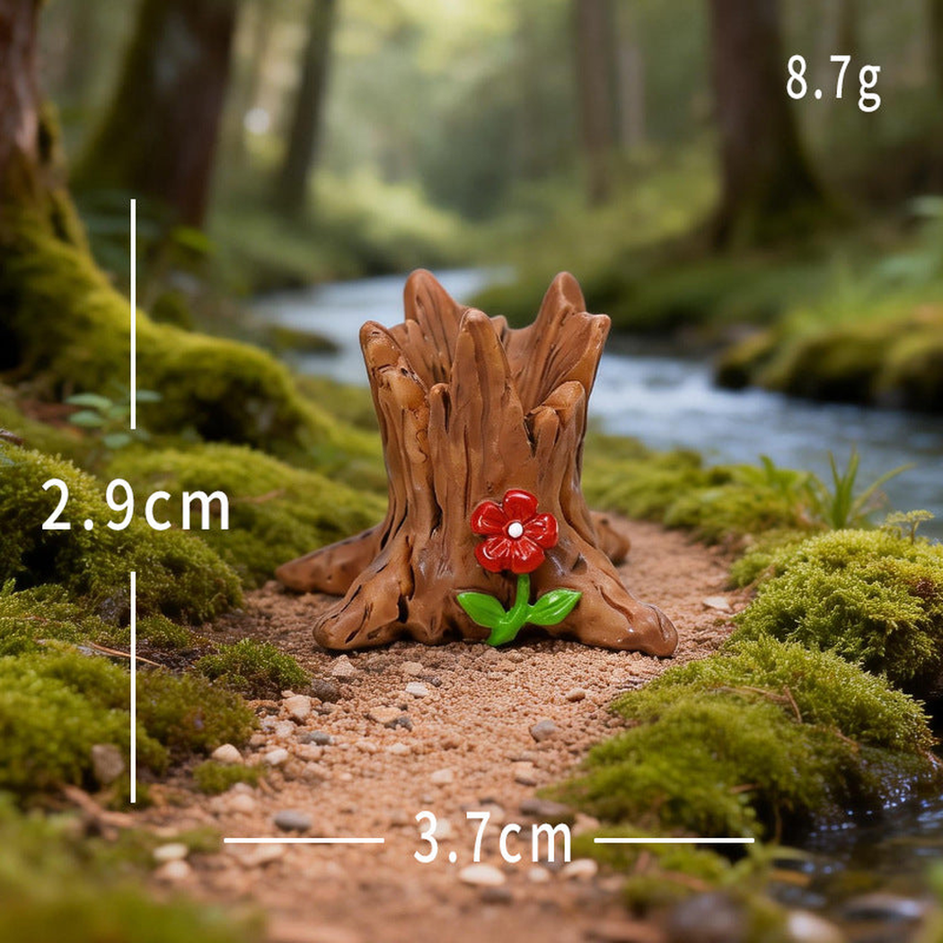 Objella - Woodland Stump Furniture Miniature Ornament
