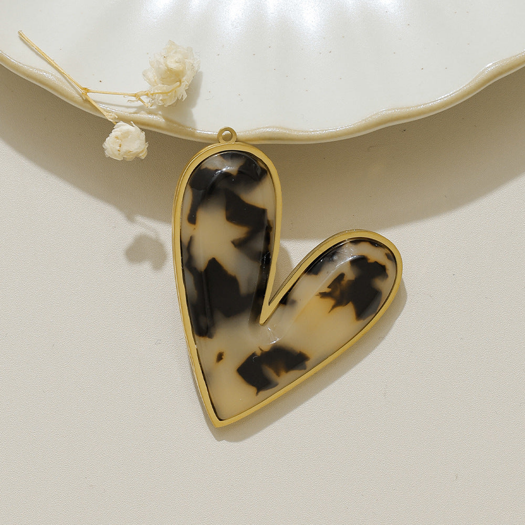 Elvane - Tortoiseshell and Puffed Shape Pendant Only