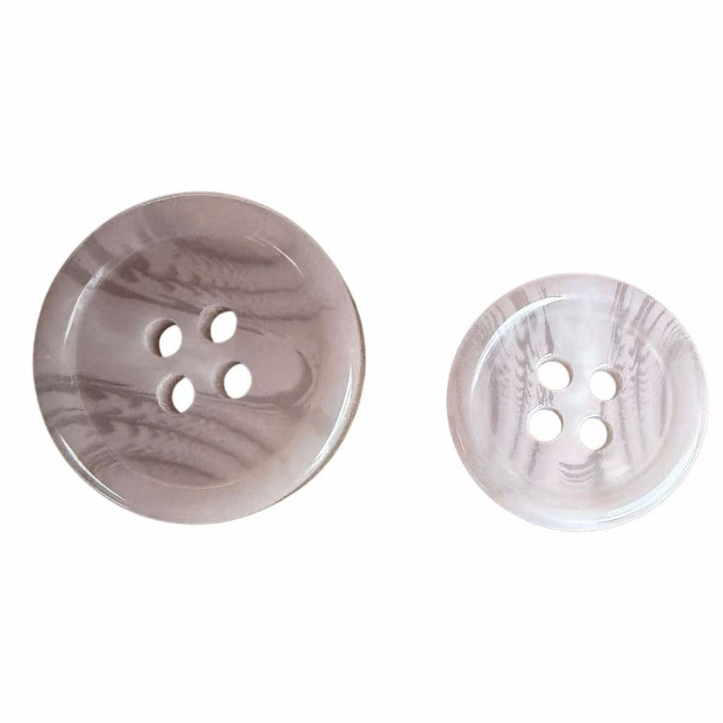 Bunli - DIY 10 Pack Blush Marbled Round Button - design overview
