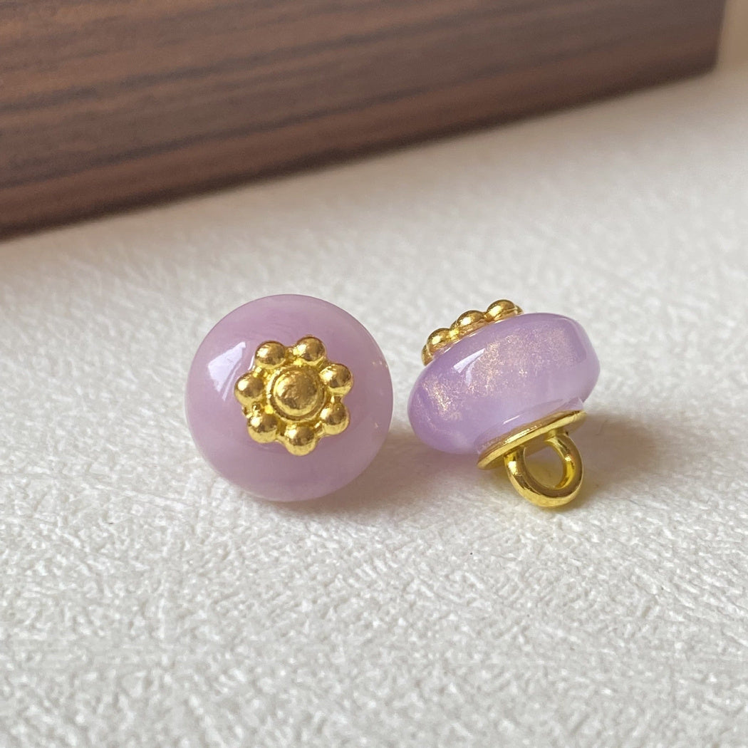 Colorful floral button accessory, style view 10