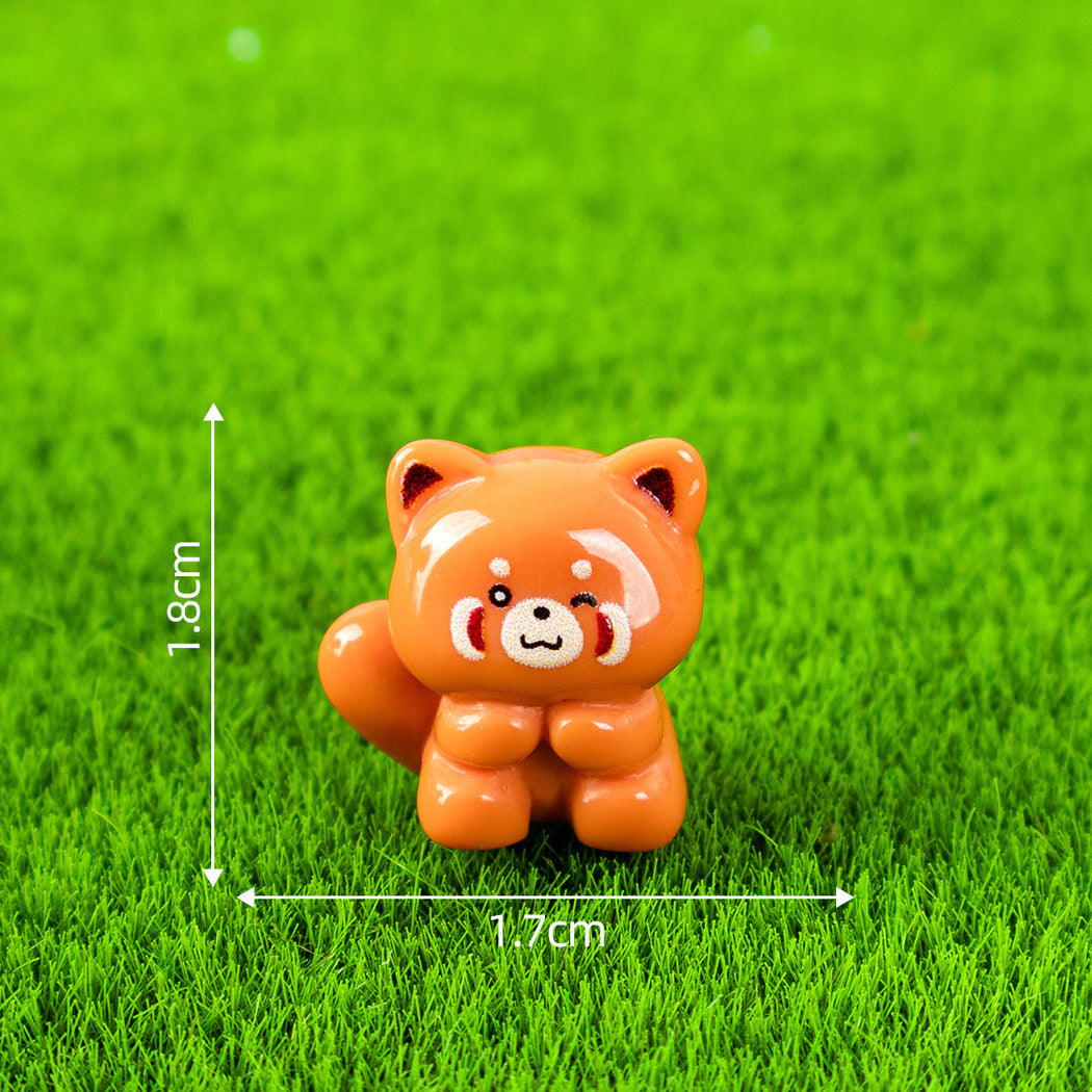 Cute raccoon miniature ornament, style view 02