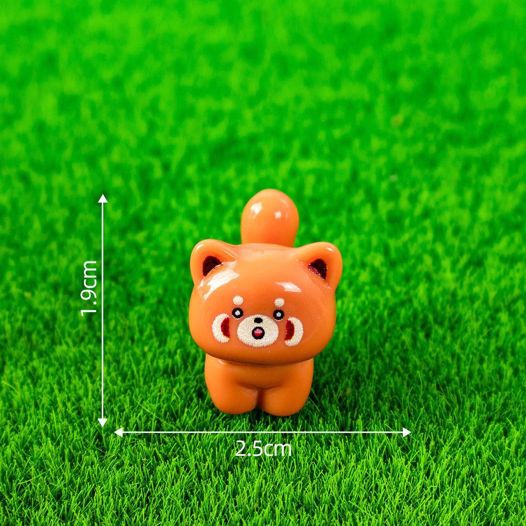 Cute raccoon miniature ornament, style view 03