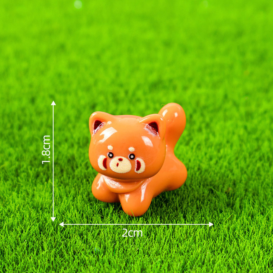 Cute raccoon miniature ornament, style view 04