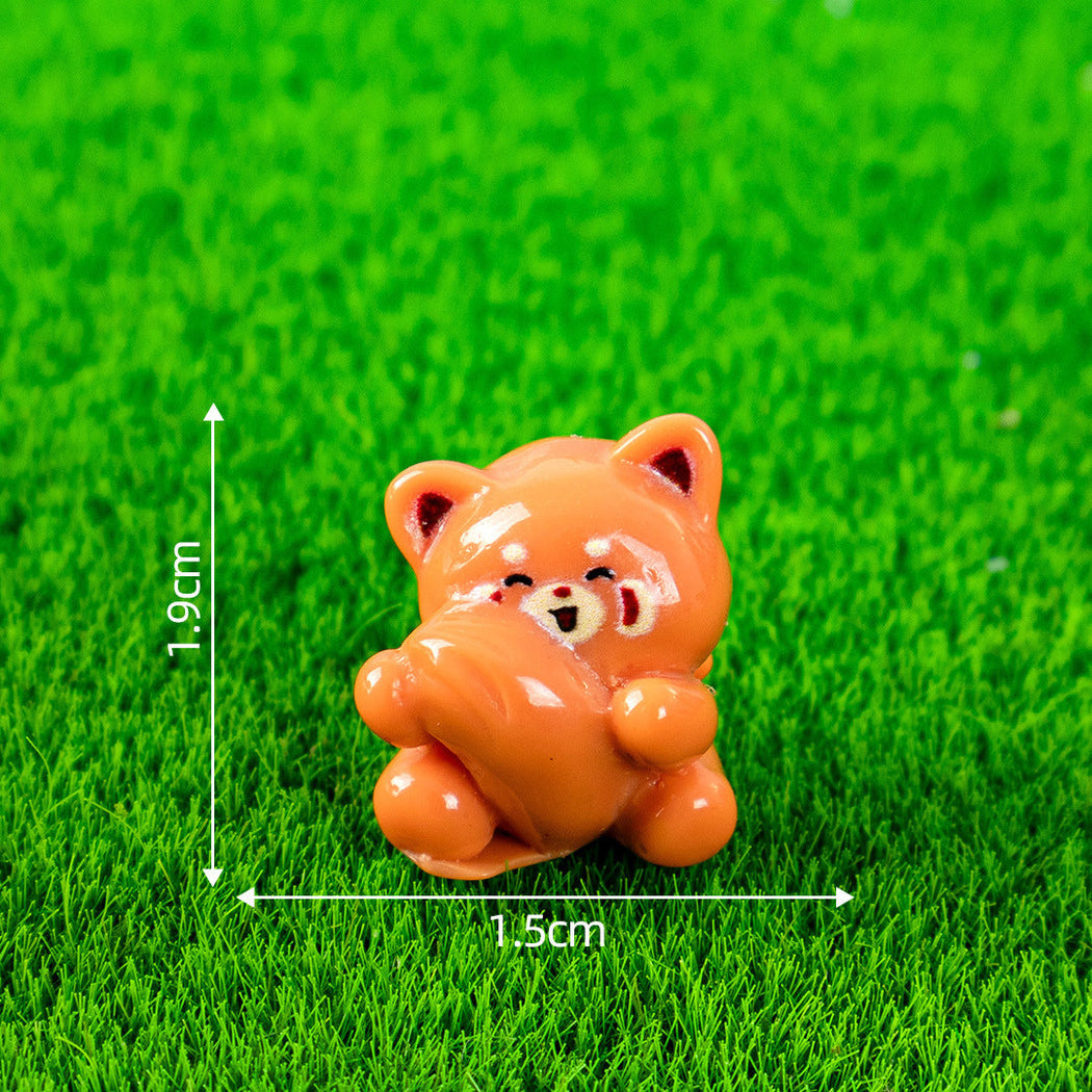 Cute raccoon miniature ornament, style view 05