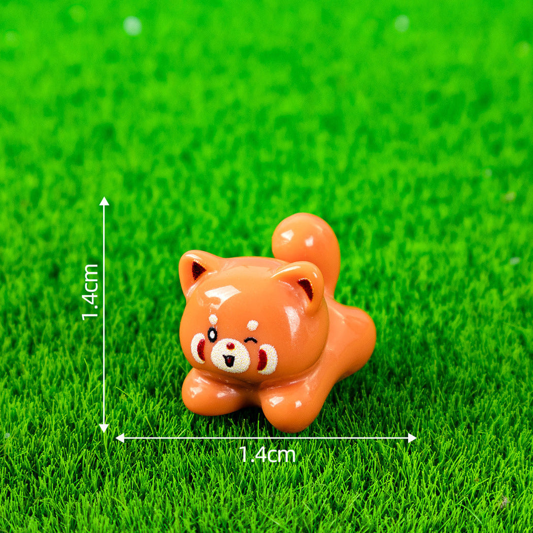 Cute raccoon miniature ornament, style view 06