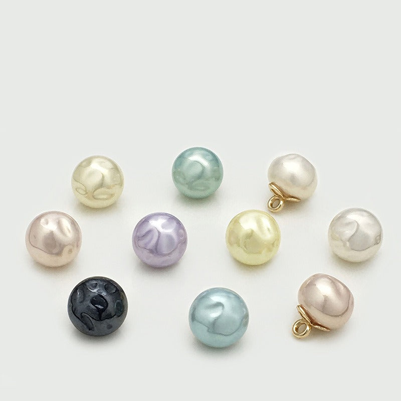 Assorted rippled luster orb shank buttons