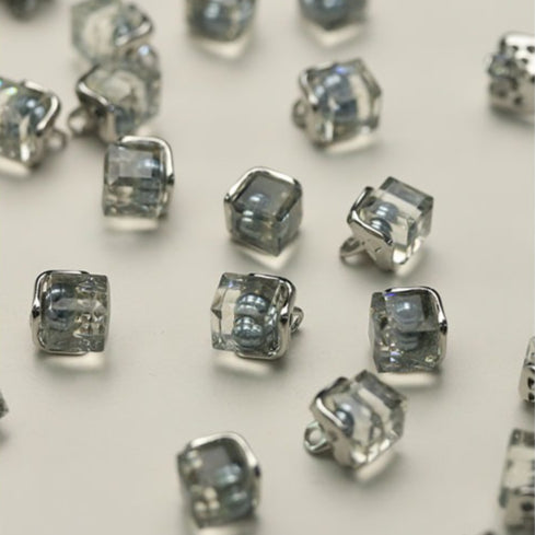 Black orb clear square shank buttons
