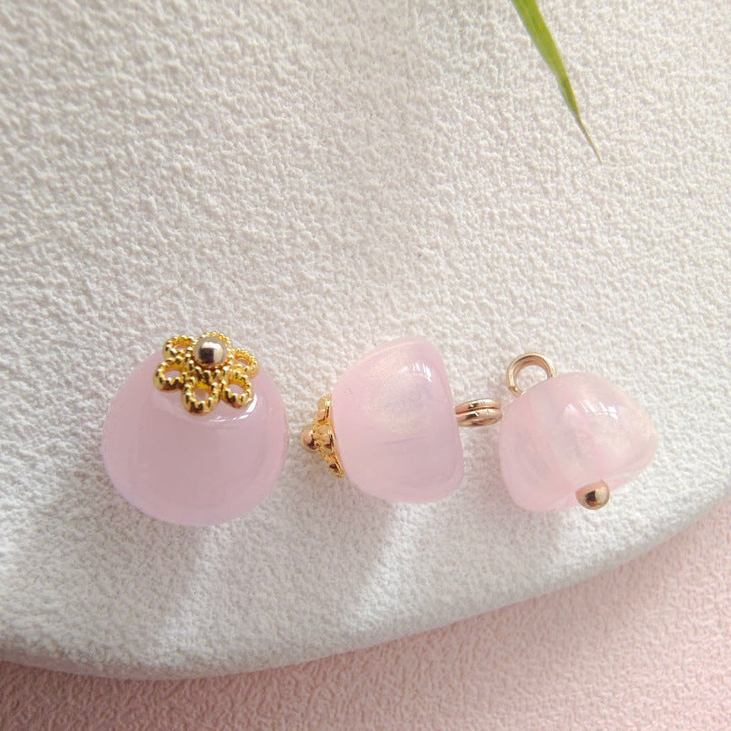 Bunli - DIY 10 Pack Apple-Shaped Floral-Cap Shank Button