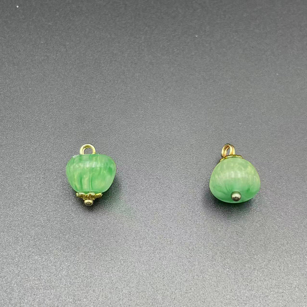 Bunli - DIY 10 Pack Apple-Shaped Floral-Cap Shank Button