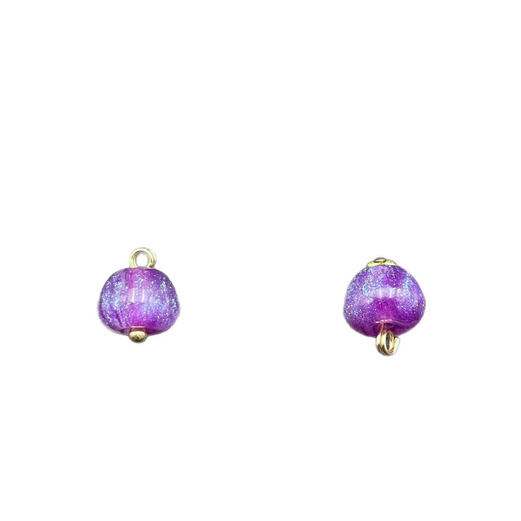 Bunli - DIY 10 Pack Apple-Shaped Glittered Shank Button