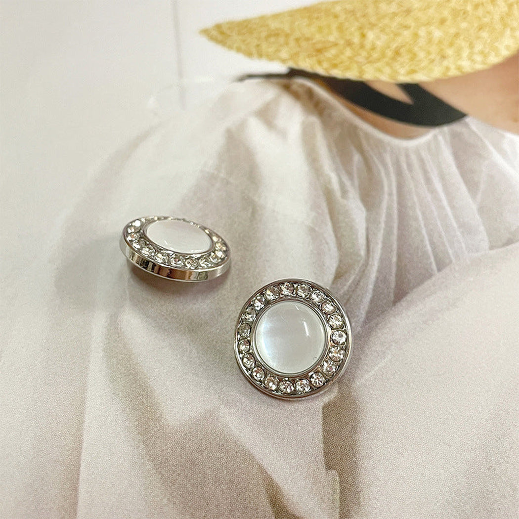 Bunli - DIY 10 Pack Opalescent-Center Faceted-Halo Button