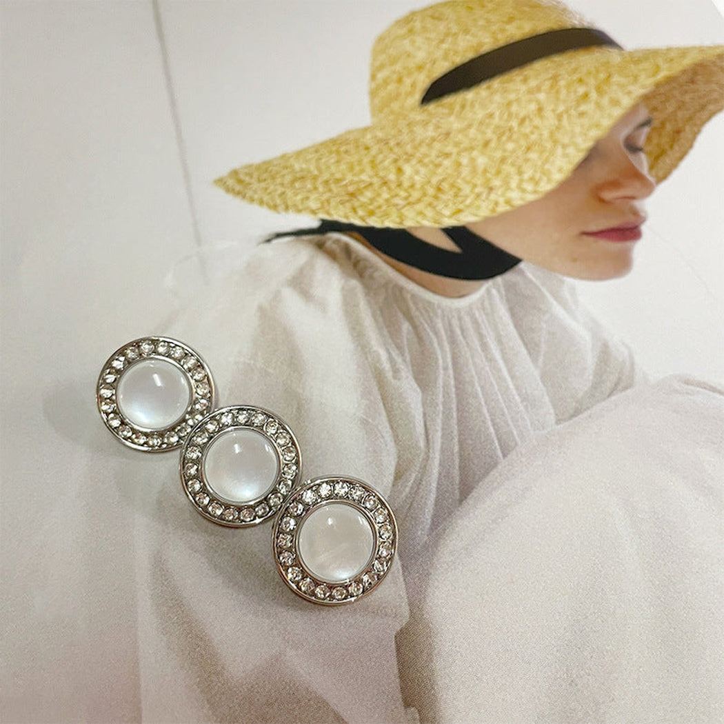 Bunli - DIY 10 Pack Opalescent-Center Faceted-Halo Button