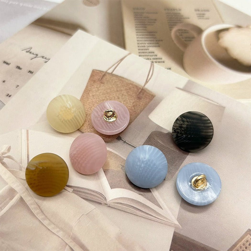 Bunli - DIY 10 Pack Domed Radiating-Texture Button