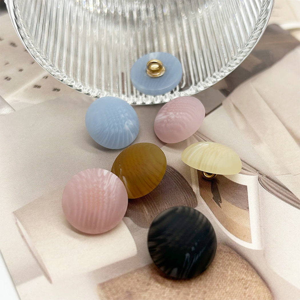 Bunli - DIY 10 Pack Domed Radiating-Texture Button