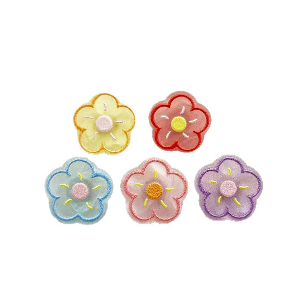 Bunli - DIY 10 Pack Outlined Five-Petal Raised-Center Button