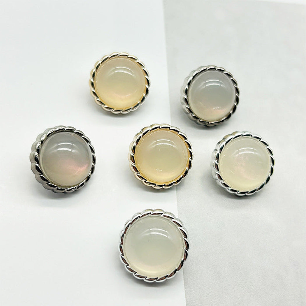 Bunli - DIY 10 Pack Domed Cabochon Rope-Edge Button