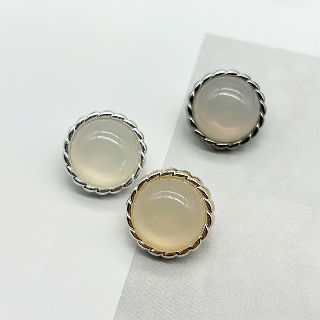 Bunli - DIY 10 Pack Domed Cabochon Rope-Edge Button