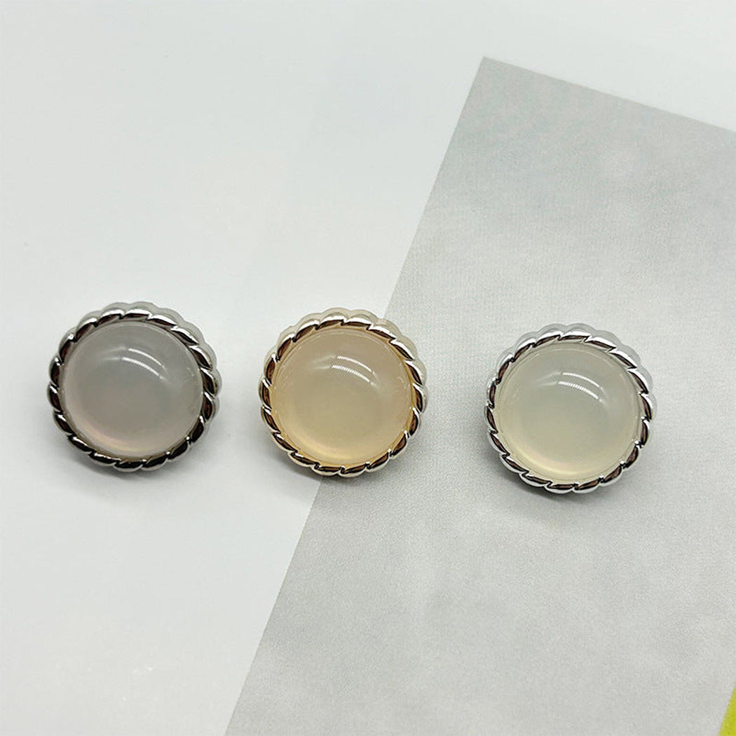 Bunli - DIY 10 Pack Domed Cabochon Rope-Edge Button