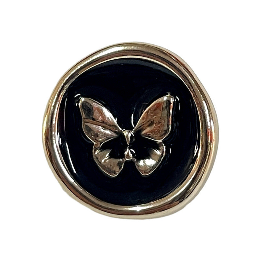 Bunli - DIY 10 Pack Butterfly-Relief Raised-Rim Button