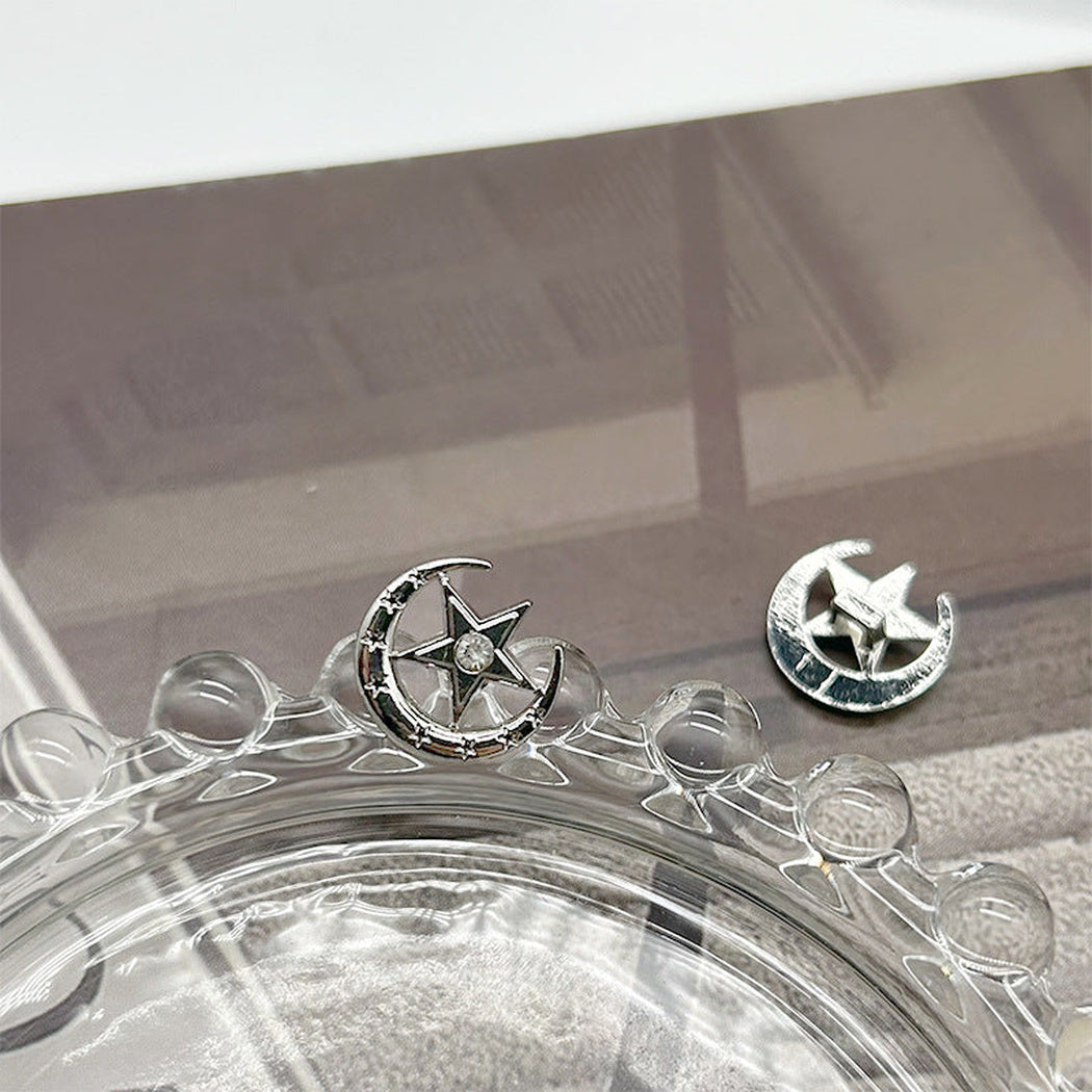 Bunli - DIY 10 Pack Crescent-Star Faceted-Accent Button