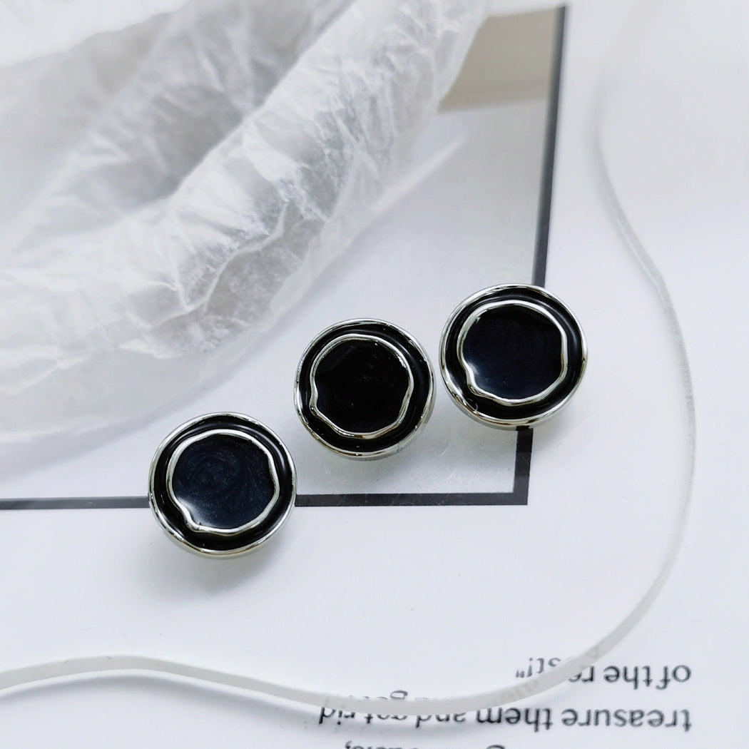 Bunli - DIY 10 Pack Concentric-Ring Glossy Button