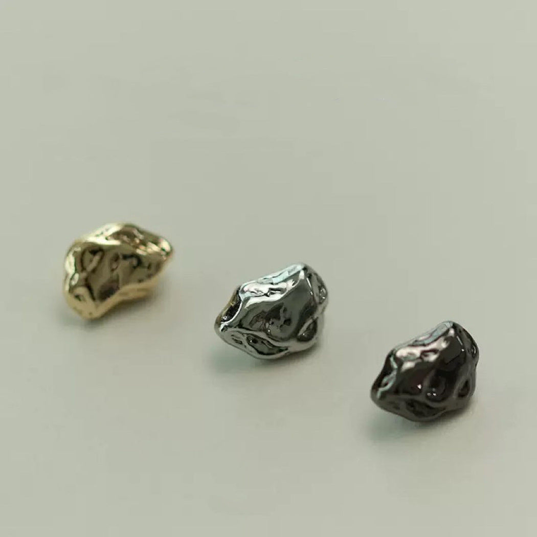 Bunli - DIY 10 Pack Pebble-Shaped Textured Button