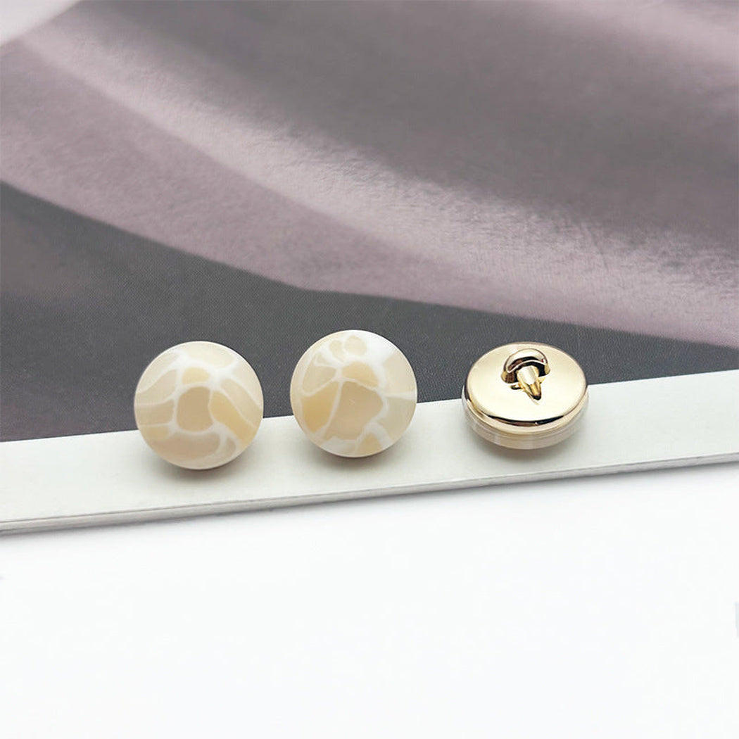 Bunli - DIY 10 Pack Leopard-Print Domed Button