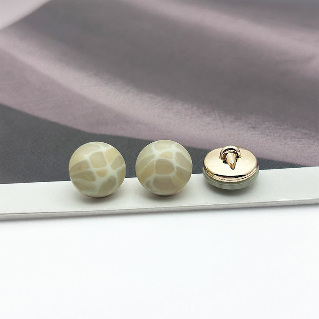 Bunli - DIY 10 Pack Leopard-Print Domed Button