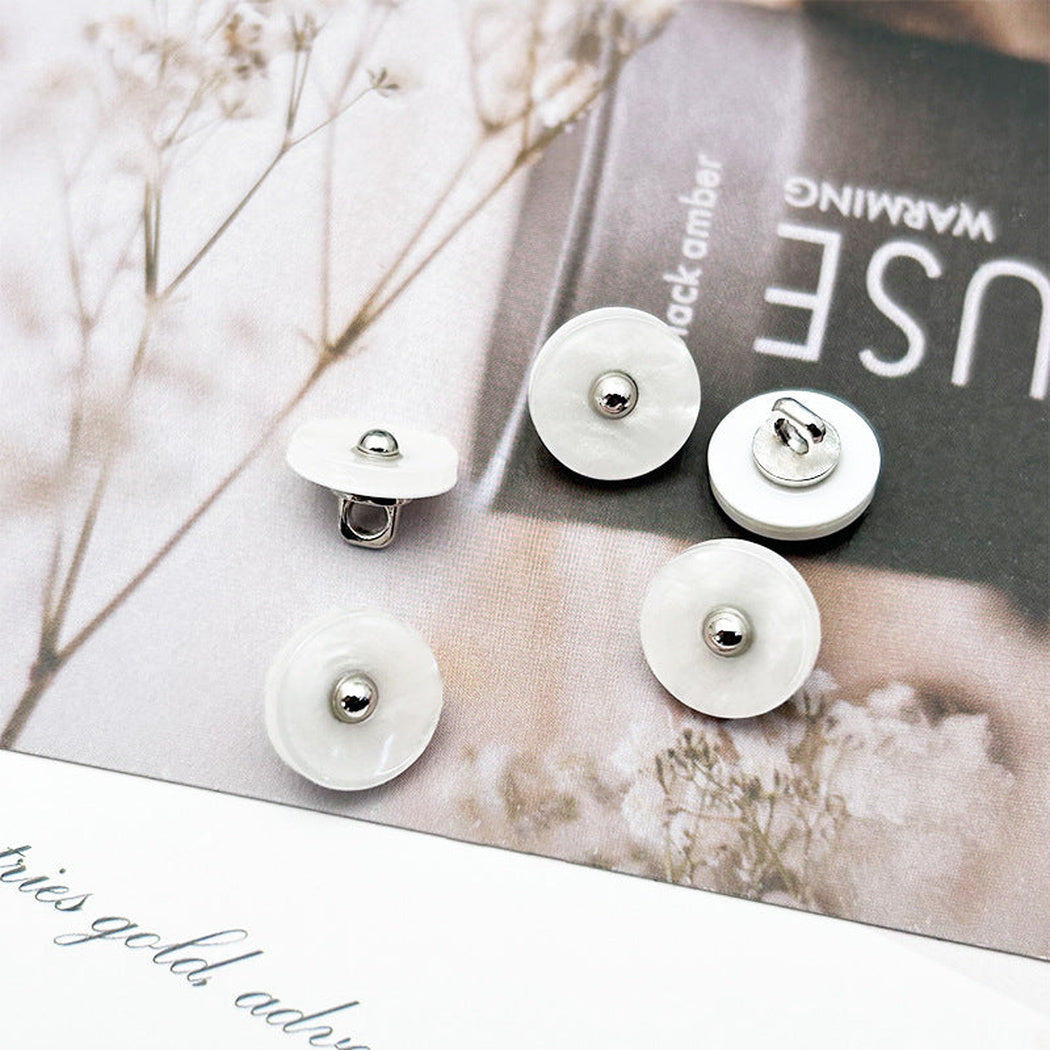 Bunli - DIY 10 Pack Lustrous Center-Stud Shank Button