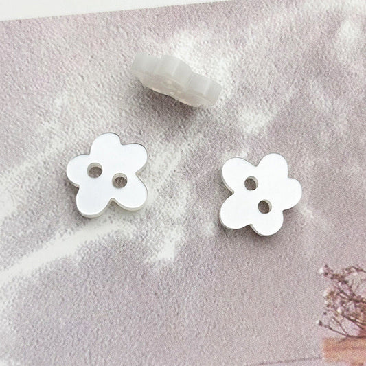 Bunli - DIY 10 Pack Lustrous Rounded-Star Two-Hole Button