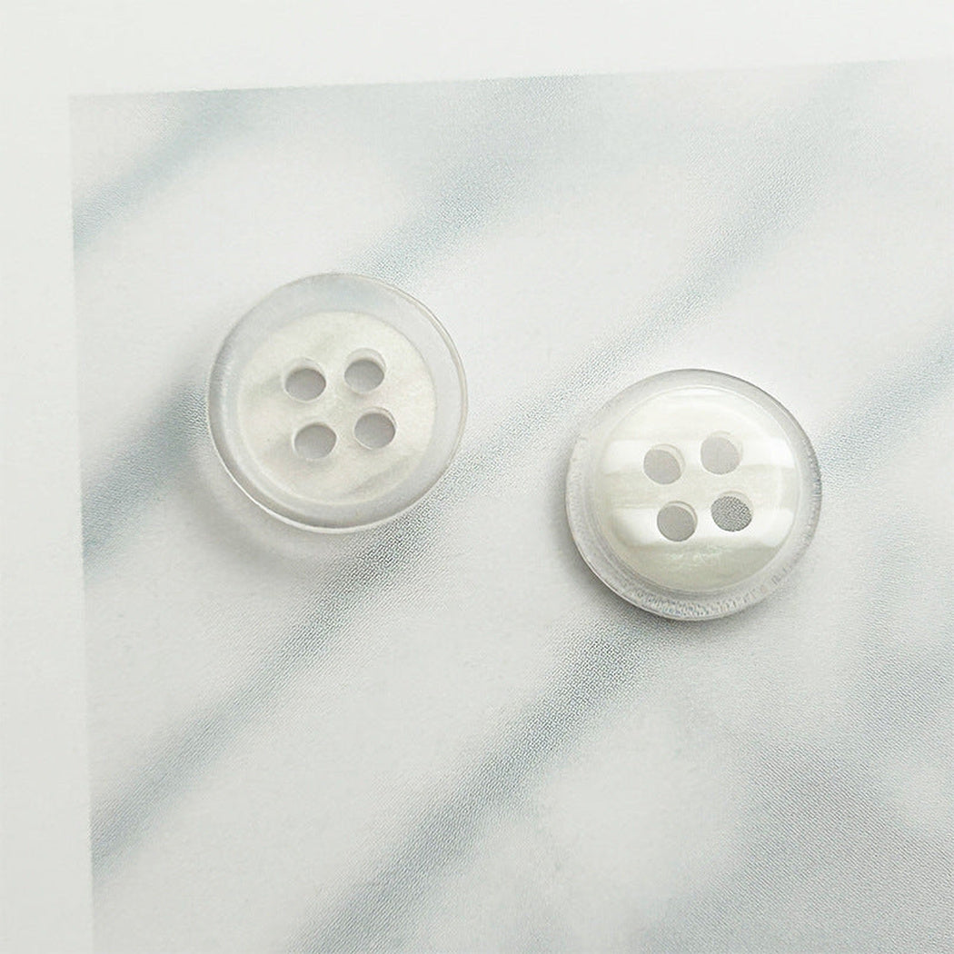 Bunli - DIY 10 Pack Iridescent Recessed Four-Hole Button