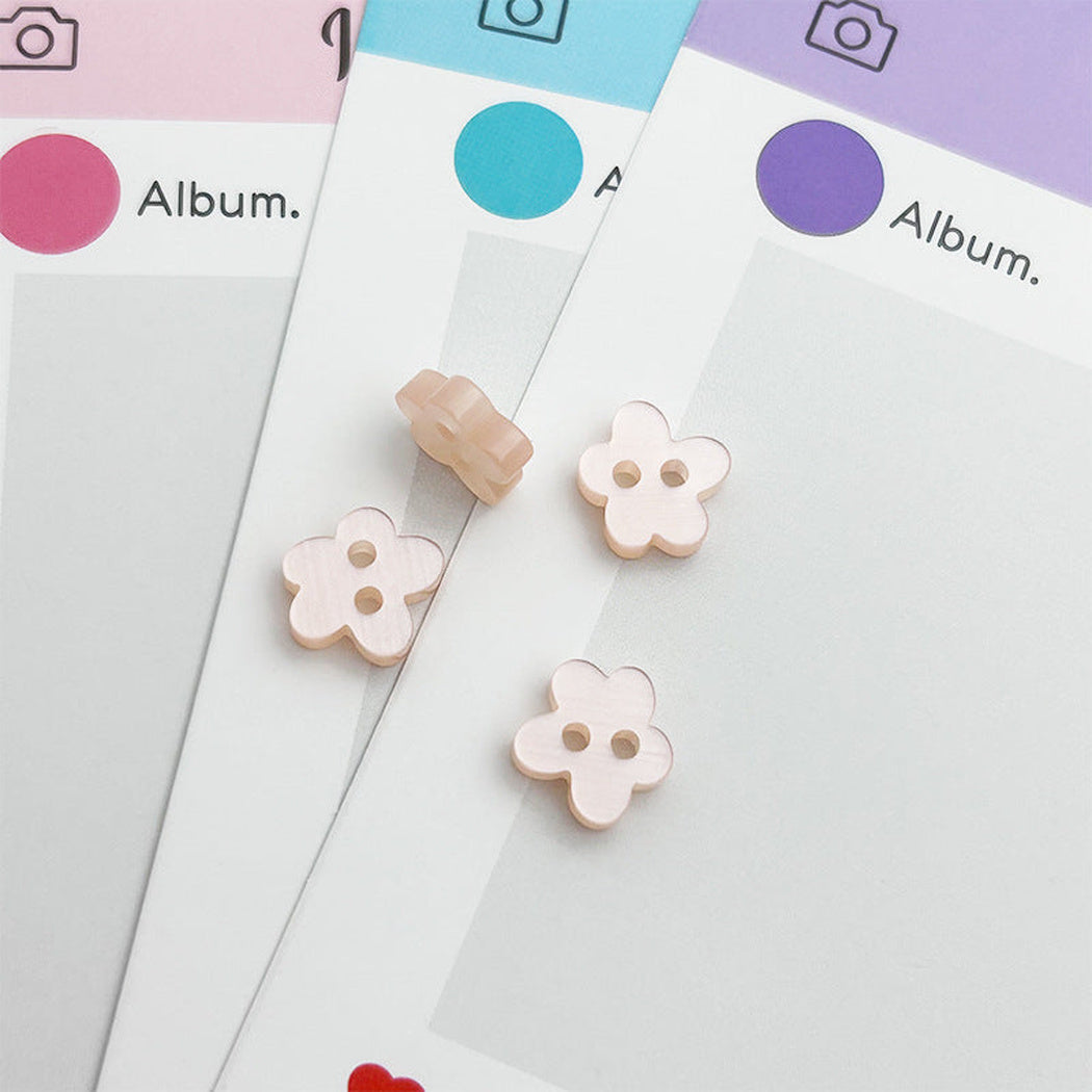 Bunli - DIY 10 Pack Rounded-Star Two-Hole Button