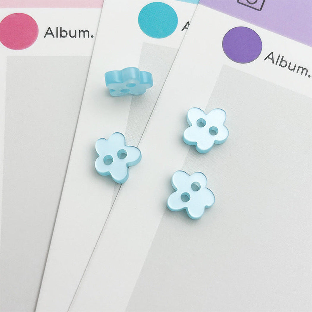 Bunli - DIY 10 Pack Rounded-Star Two-Hole Button