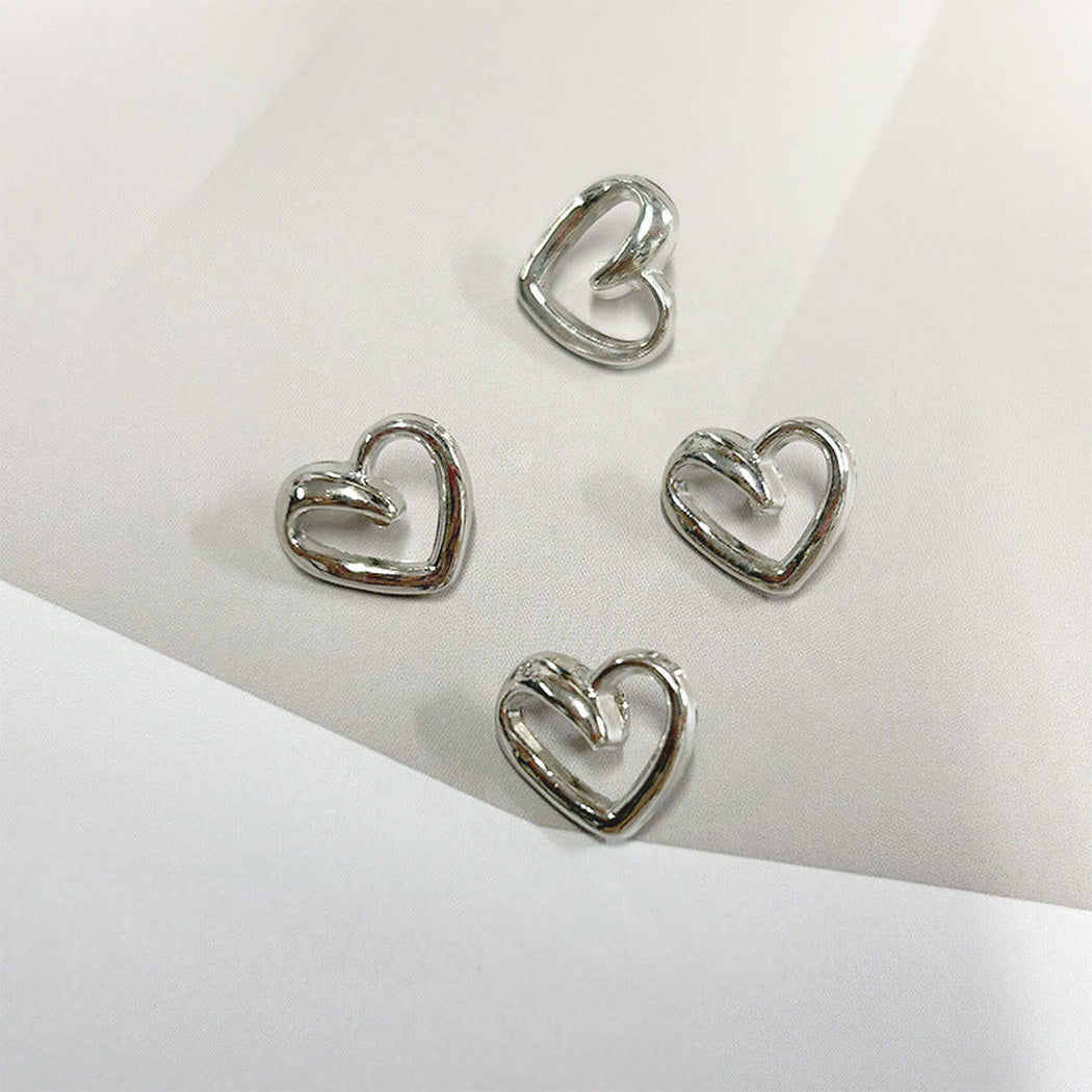 Bunli - DIY 10 Pack Openwork Heart-Shaped Shank Button