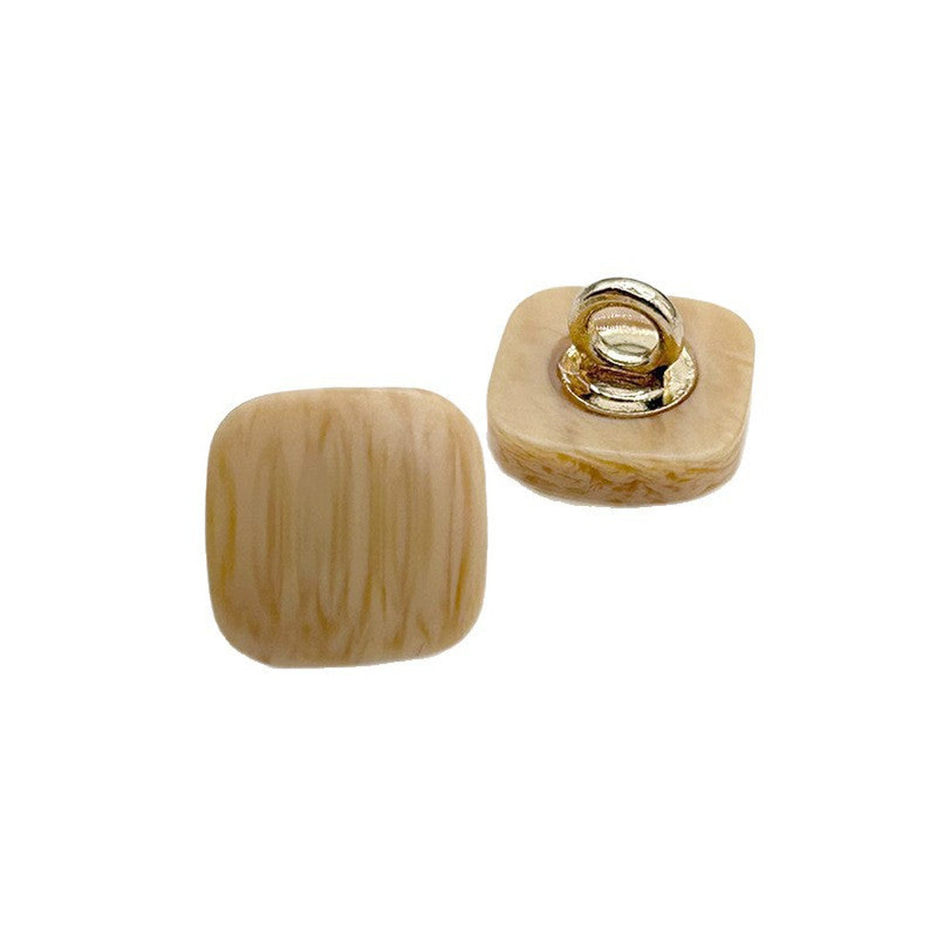 Bunli - DIY 10 Pack Square Linear-Grain Shank Button