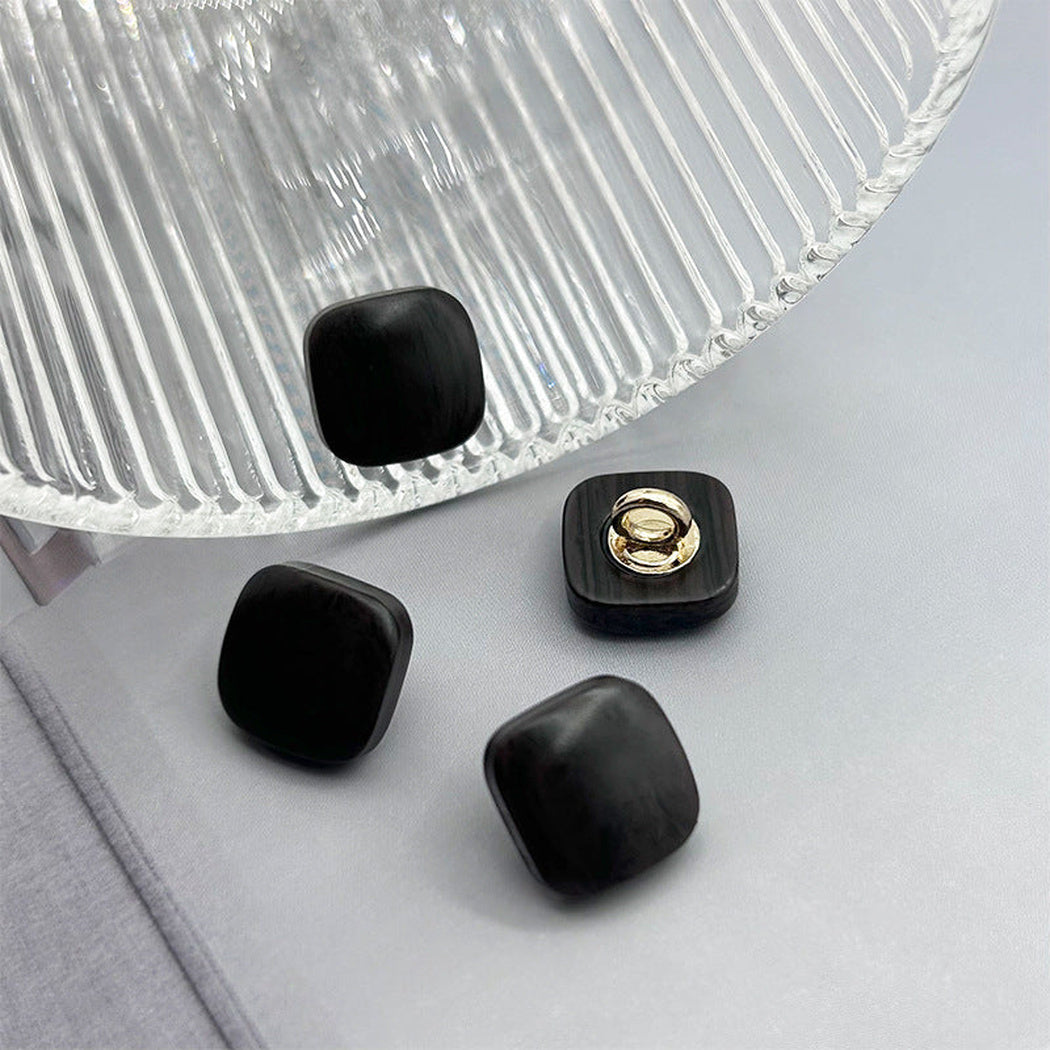 Bunli - DIY 10 Pack Square Linear-Grain Shank Button