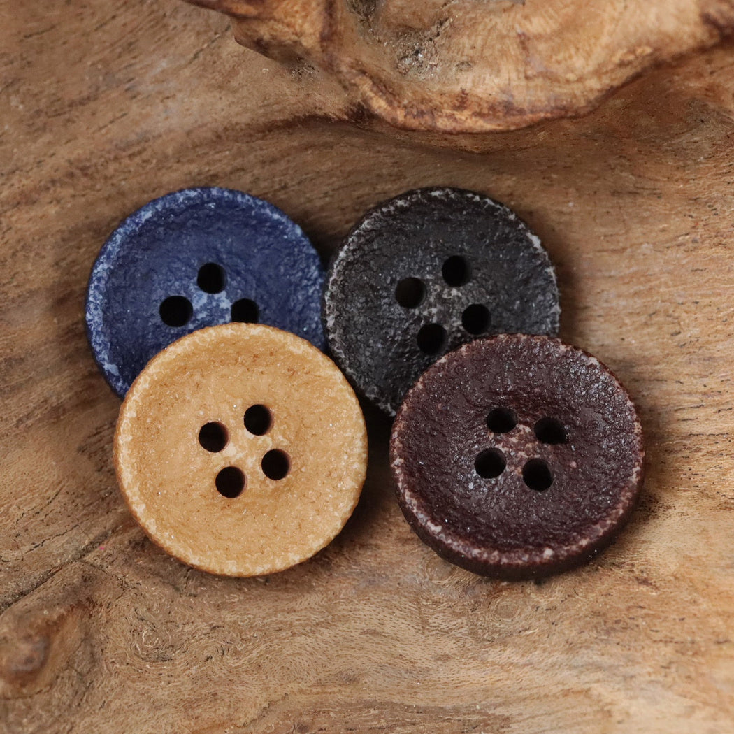 Bunli - DIY 10 Pack Distressed-Texture Four-Hole Button