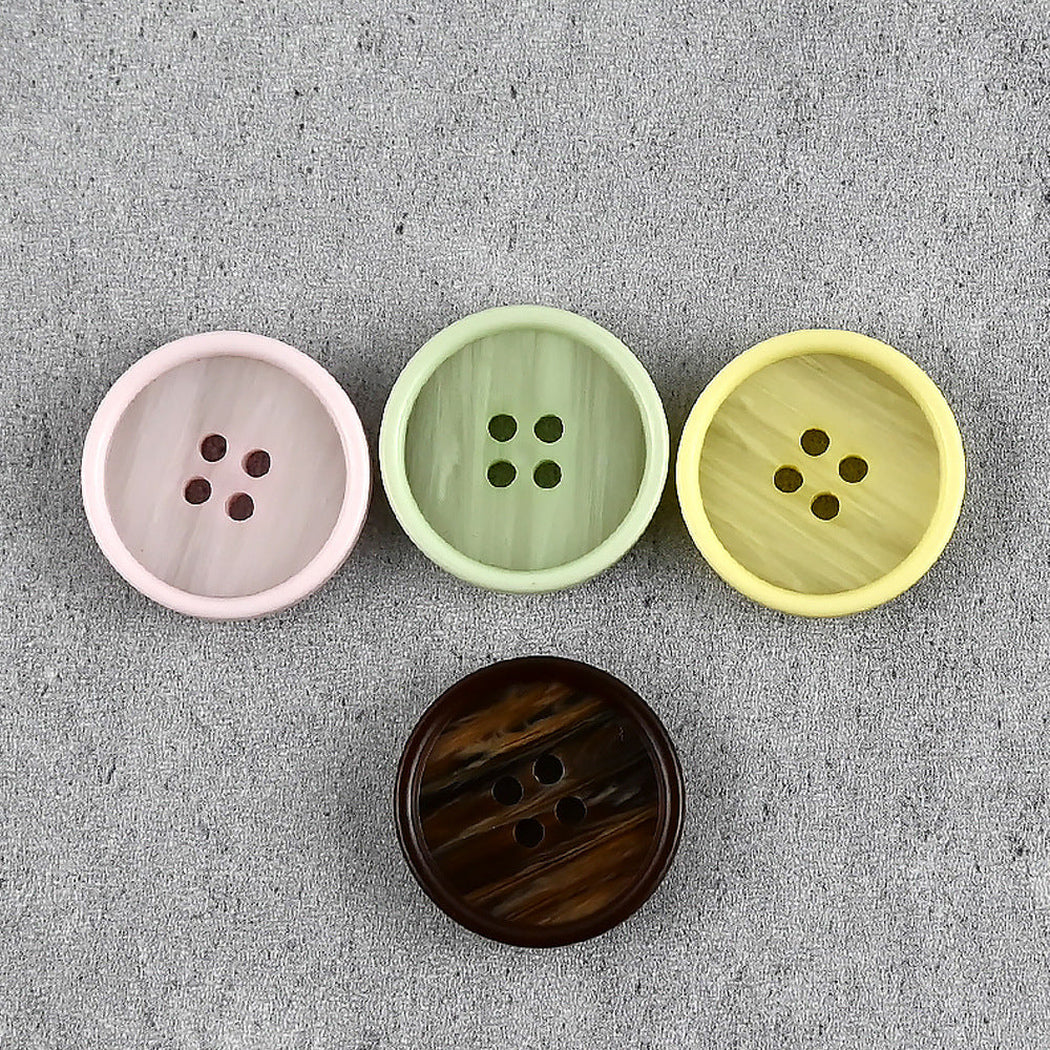 Bunli - DIY 10 Pack Grain Pattern Color Four-Hole Button